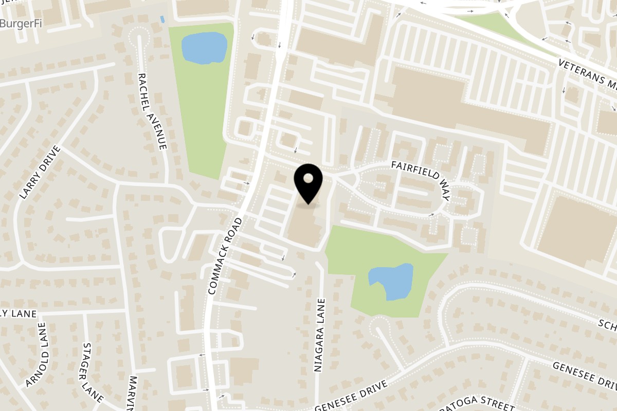 Map showing the location of Foo Luck on 122 Commack Rd in Commack